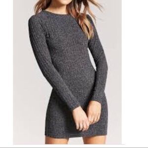 Forever 21 - Long Sleeved Ribbed Sweater Dress